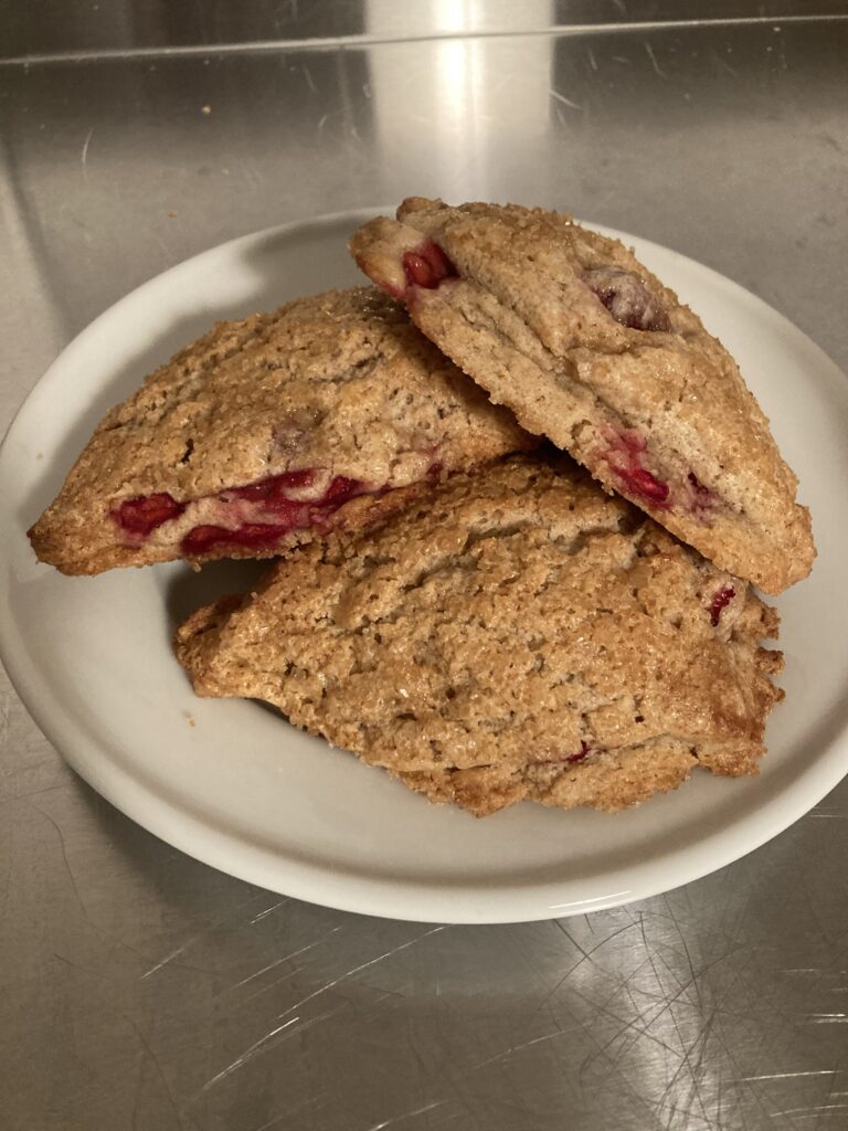 Cherry Almond Sourdough Scones